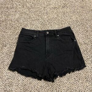 Black Denim Women Shorts